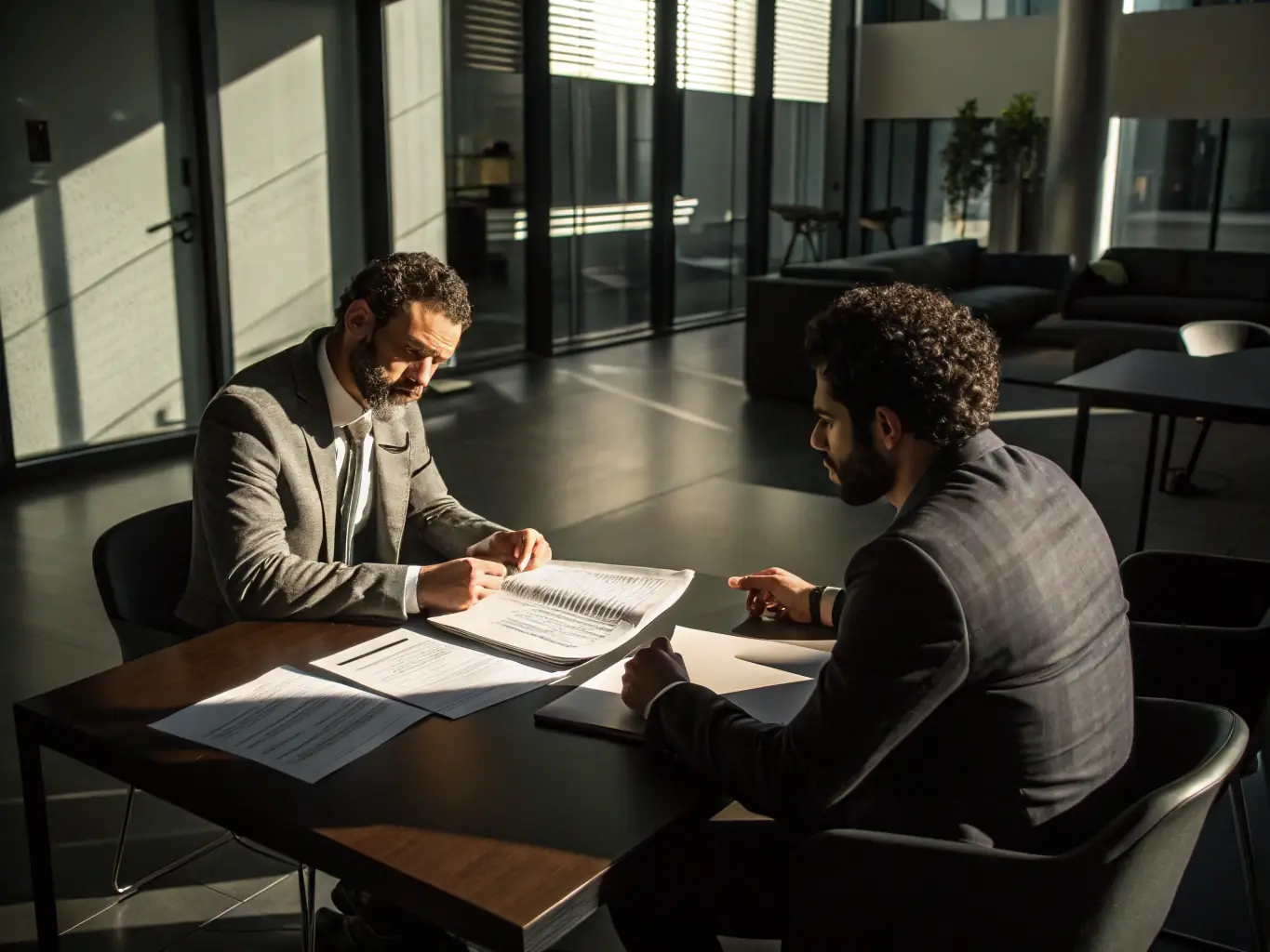 A photograph of the Consulenza Group's legal team in Italy, working diligently on citizenship applications, with the Italian flag subtly displayed in the background.